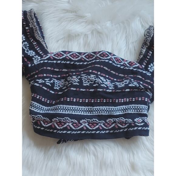 NEW Anthropologie Dolan Black and Pink Puff Sleeved Blouse - Small - Picture 8 of 13